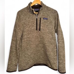 Patagonia Heathered Green Quarter-Zip Fleece Mens Medium